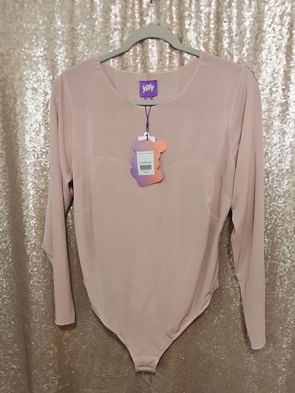 YITTY Blush Pink Long Sleeve Bodysuit